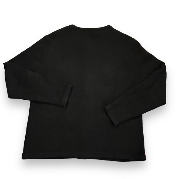 Y2K Ugly Christmas Sweater Patchwork Applique Knit Full Zip Large Petite - Picture 8 of 9